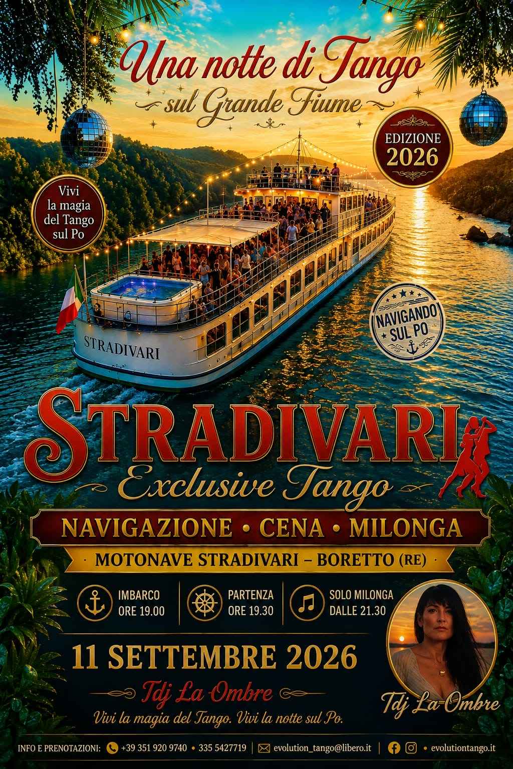 Stradivari Exclusive Tango -navigazione - Cena - Milonga Tdj La Ombre