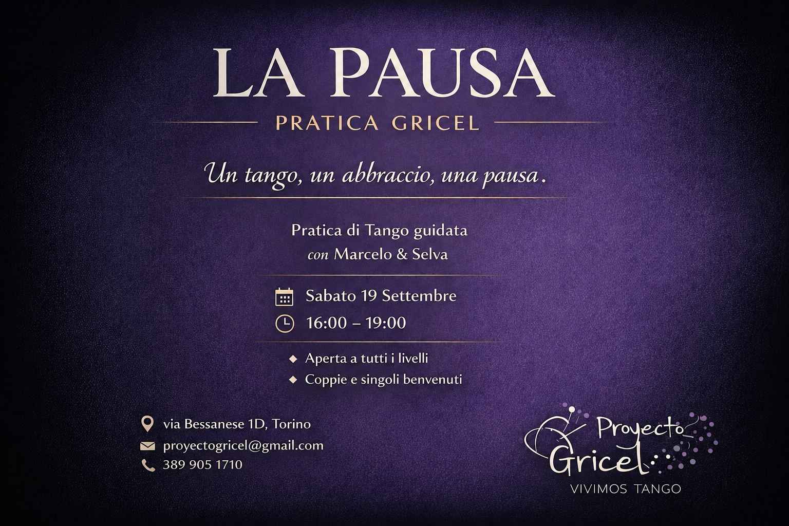 La Pausa – Pratica Gricel Speciale Inizio Stagione 2026/2027