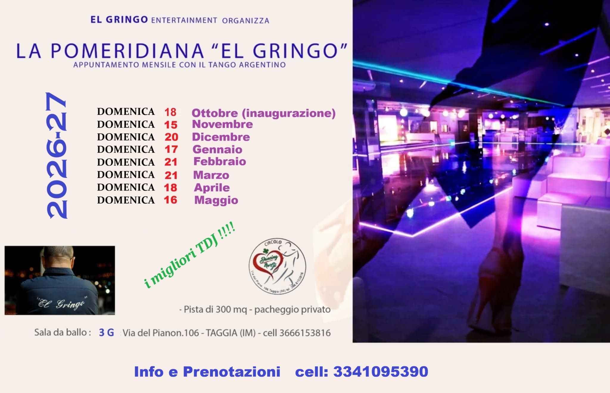Milonga "la Pomeridiana " by "el Gringo". Inaugurazione .