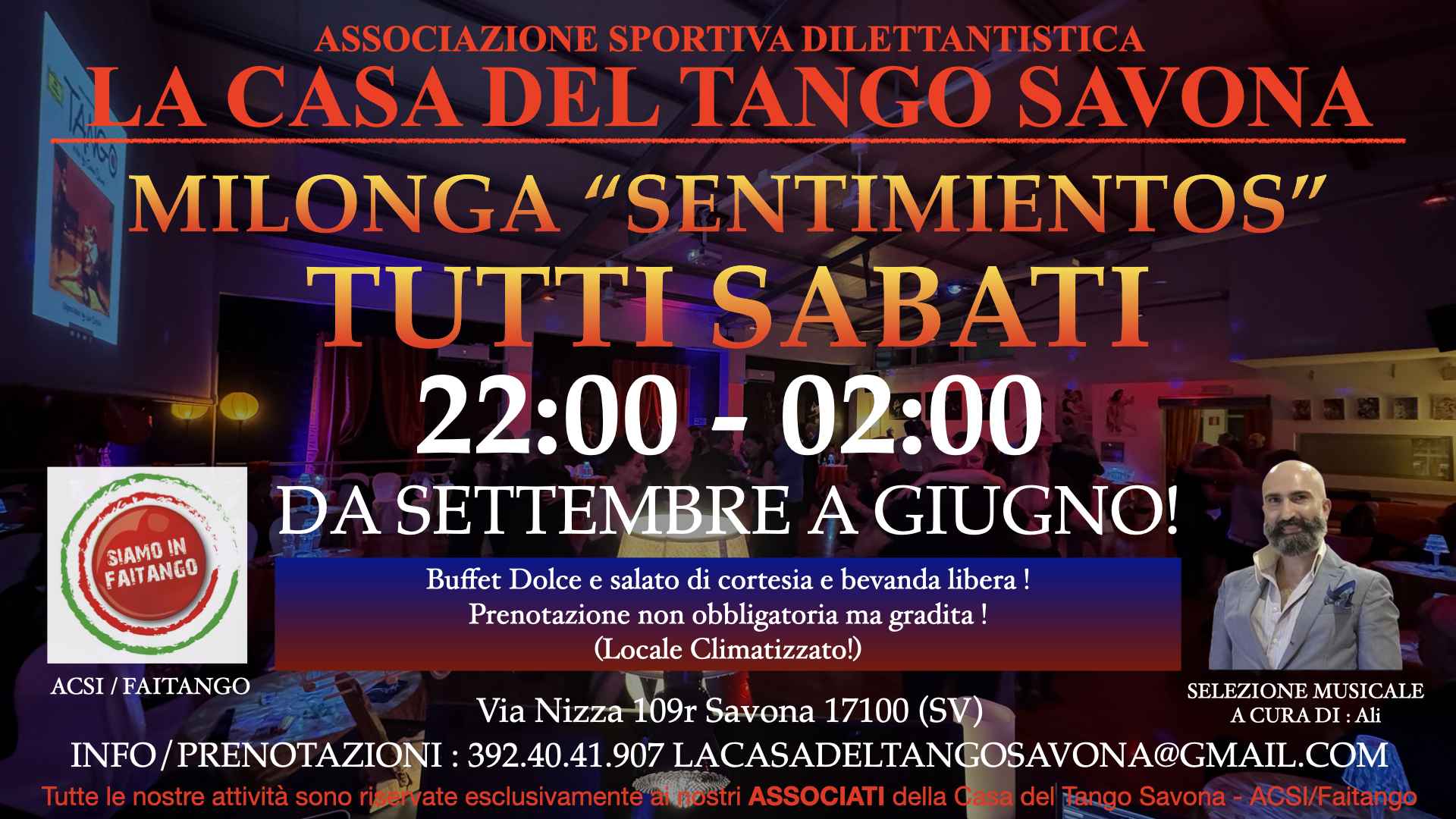 Milonga "sentimientos" alla Casa del Tango Savona Asd - Tdj Ali (Il Persiano)!