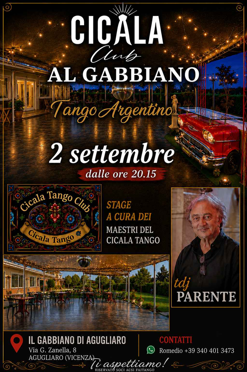 Cicala Club Al Gabbiano – Tango sotto le stelle con Tdj Franco Parente