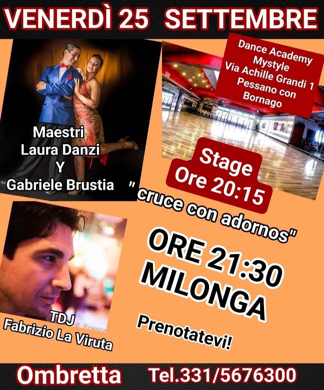 VenerdÌ 25 Settembre Special Guests I Maestri Laura Danzi Y Gabriele Brustia.tdj Fabrizio La Viruta