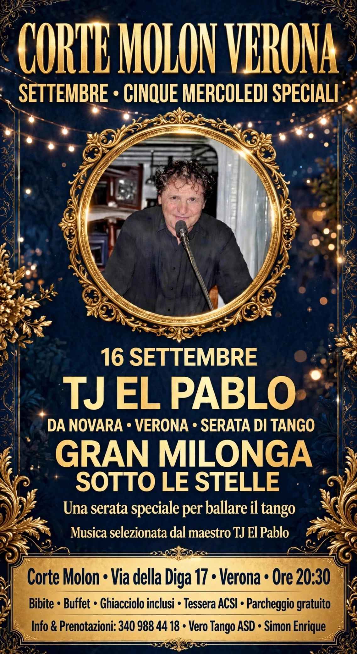 Gran Milonga Sotto Le Stelle Corte Molon Tdj Pablo di Novara