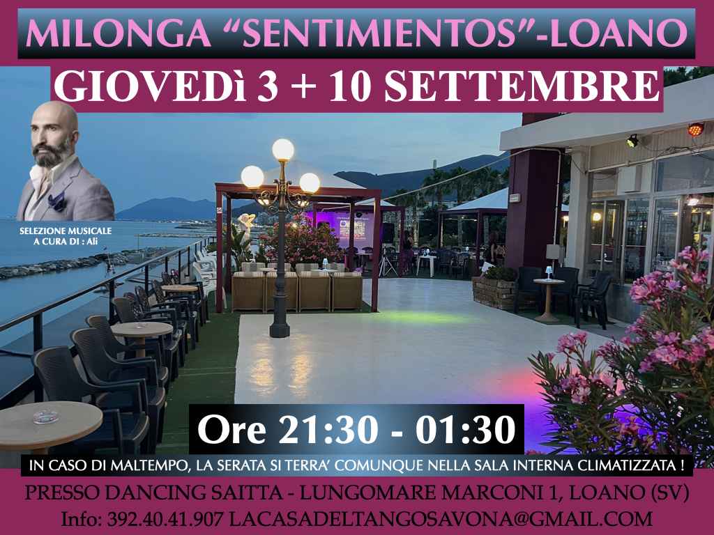 Terrazza Saitta-loano-milonga"sentimientos"estiva-tdj Ali!