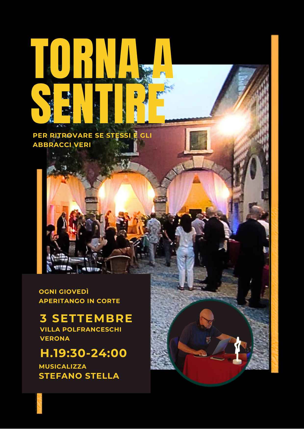 Aperitango In Corte La Milonga Estiva in Verona Musicalizza Stefano Stella