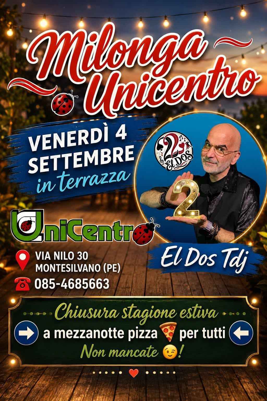 Milonga Unicentro - venerdì 4 settembre - "el Dos" Tdj