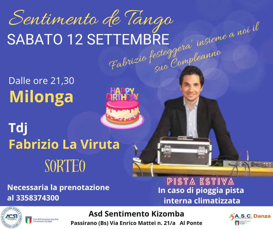 Milonga Estiva Sentimento De Tango con Tdj Fabrizio La Viruta