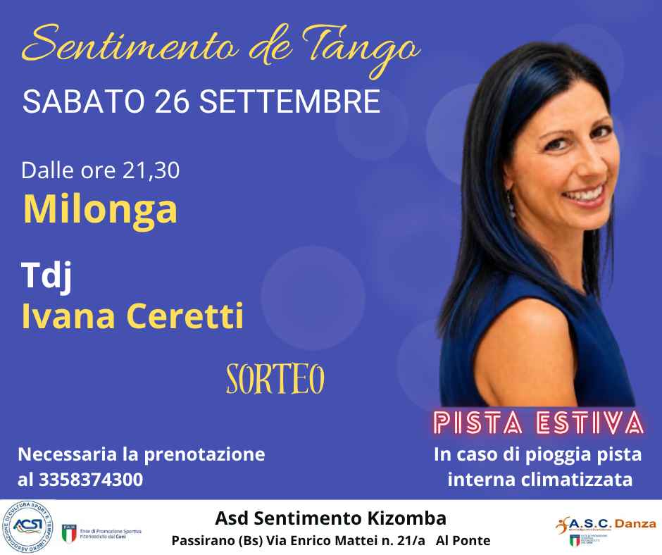 Milonga Estiva Sentimento De Tango con Tdj Ivana Ceretti