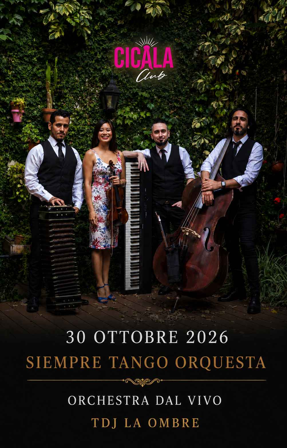 Siempre Tango Orquesta al Cicala Club – Tdj La Ombre