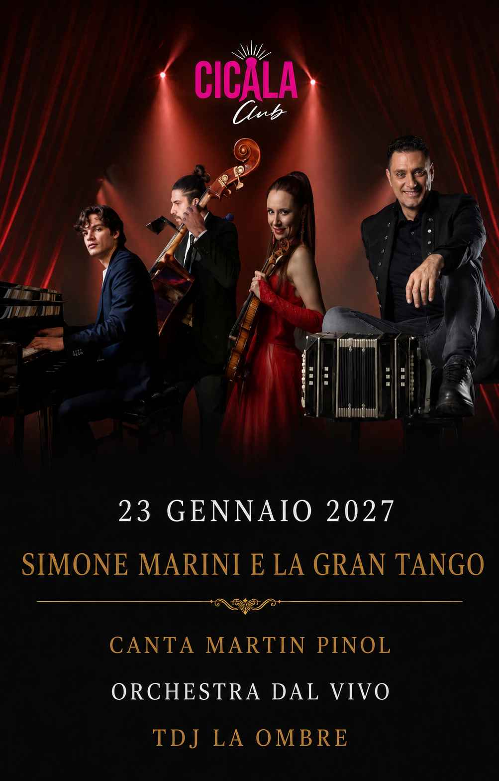 Simone Marini e La Gran Tango al Cicala Club