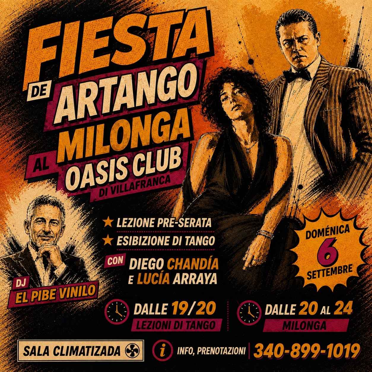 Milonga All'oasis di Villafranca! Esibizione di Lucia Arraya & Diego Chandia!