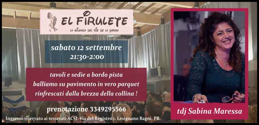 El Firulete, la milonga al fresco nei primi colli Parma. Tdj Sabina Maressa