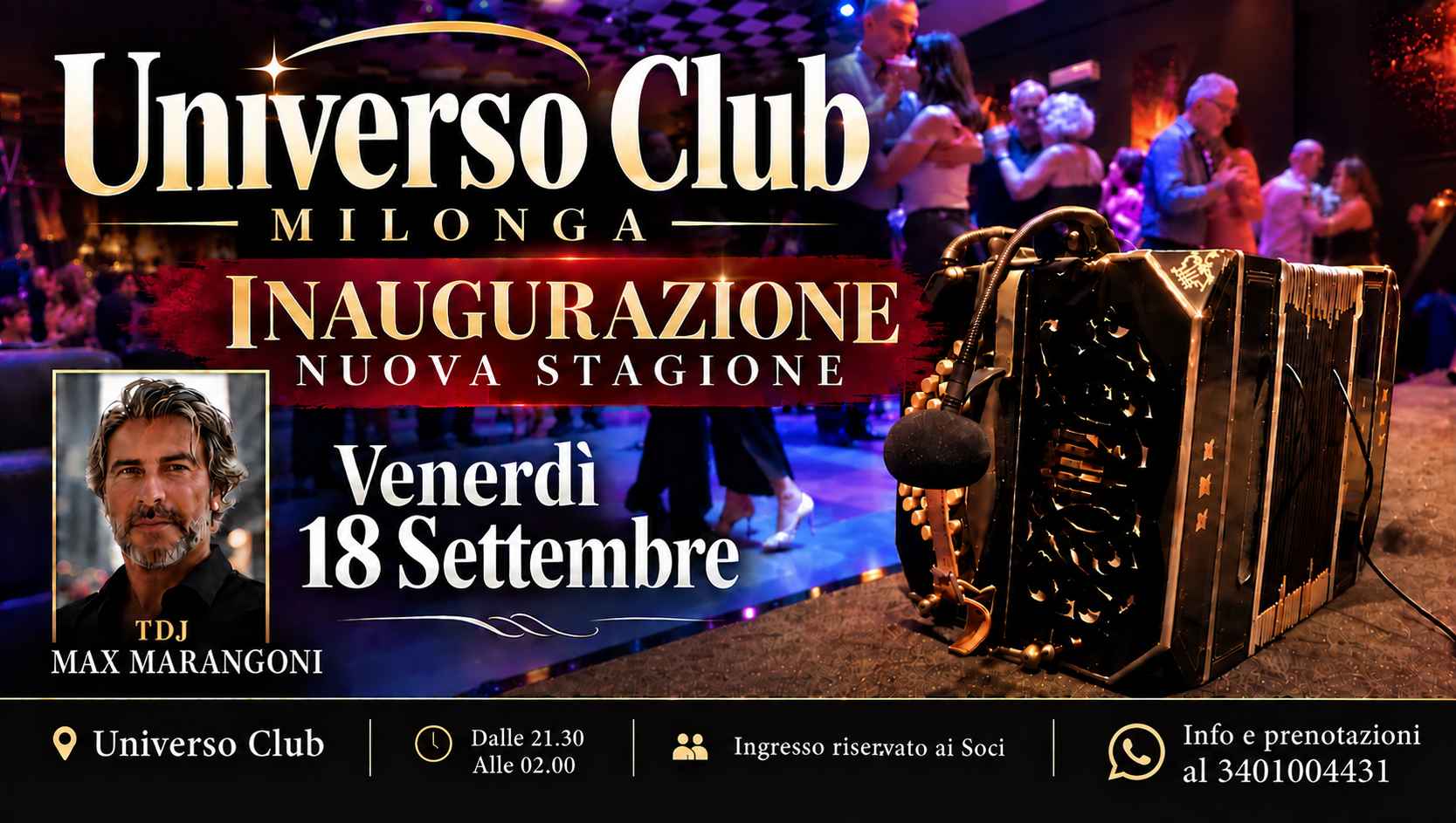 Universo Club Milonga con Max Marangoni Tdj