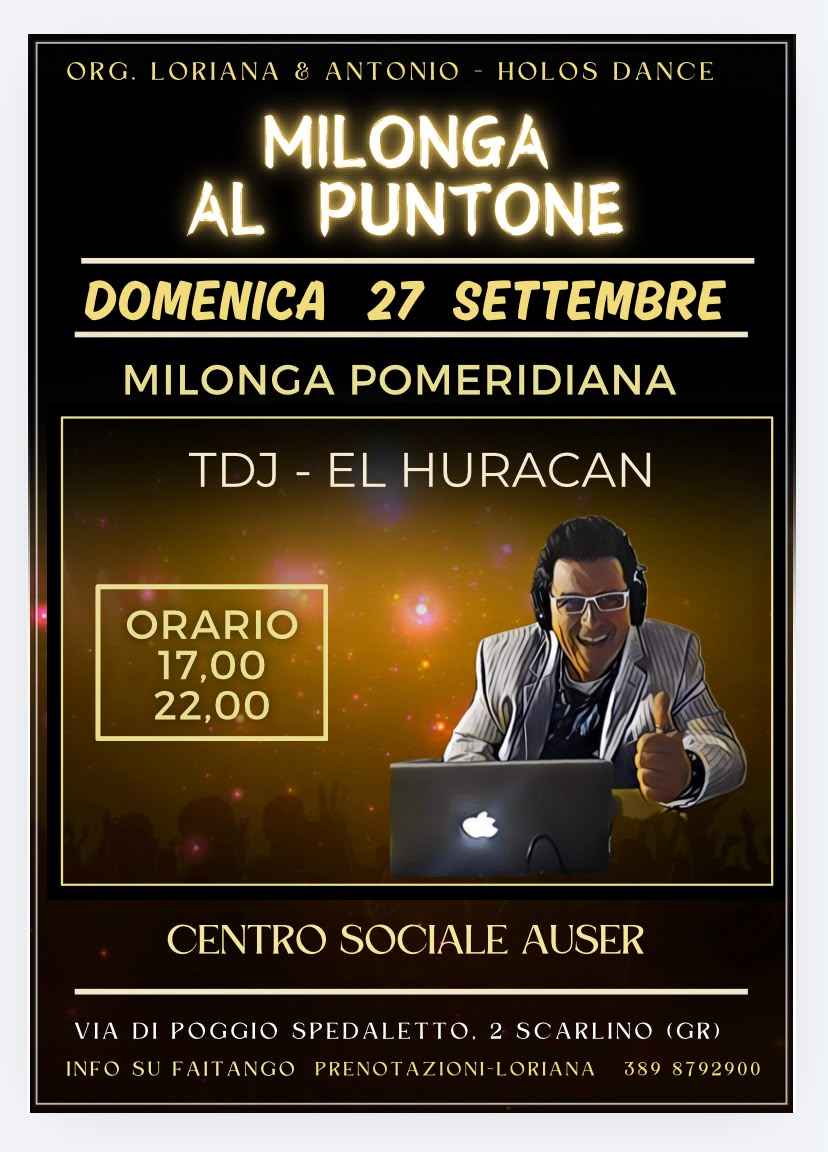 Inizio Stagione Al Puntone – Prima Milonga Pomeridiana