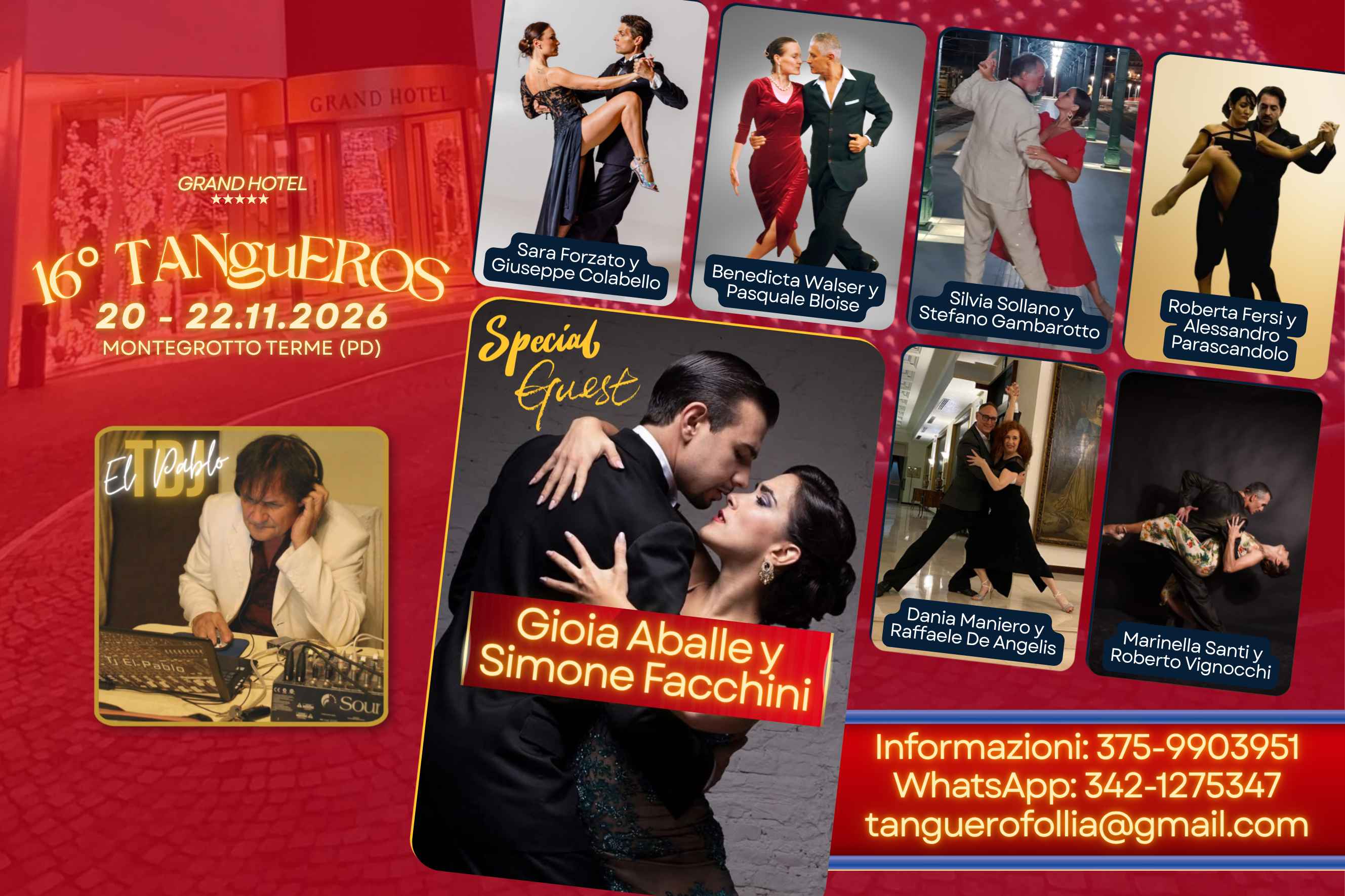 Tangueros:facchini-abballe,parascandolo-fersi,gambaratto-sollano, Bloise-walser........