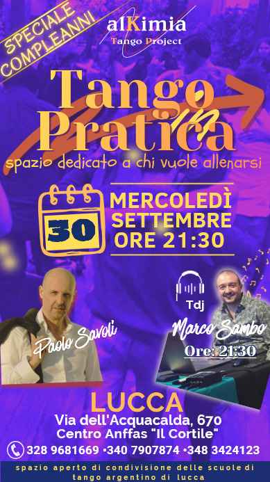 Tango in Pratica!!! La Pratica del Mercoledì a Lucca torna♥♥♥⭐⭐⭐⭐♥♥♥ Marco Sambo Tdj