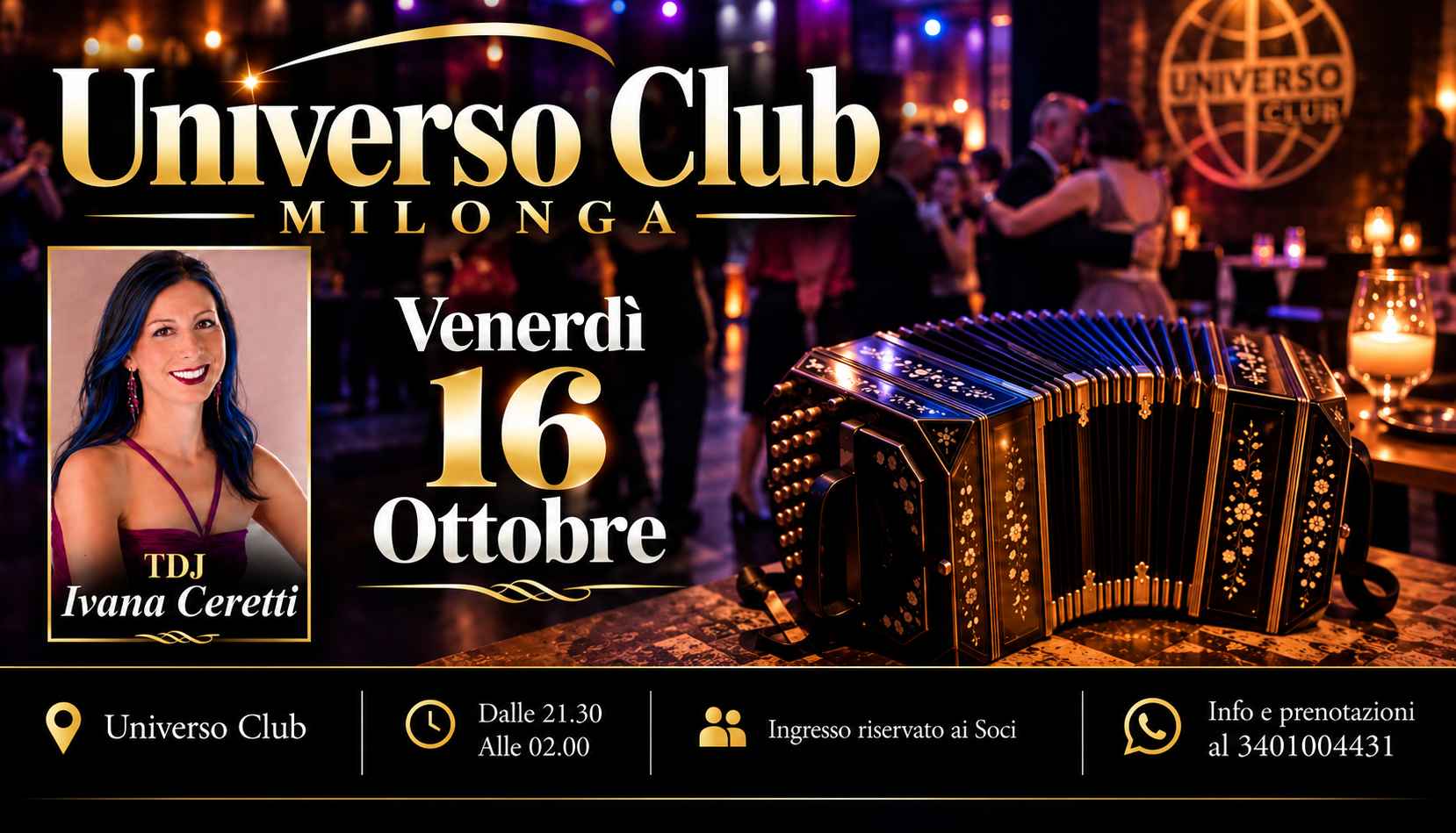 Universo Club Milonga con Ivana Ceretti tdj
