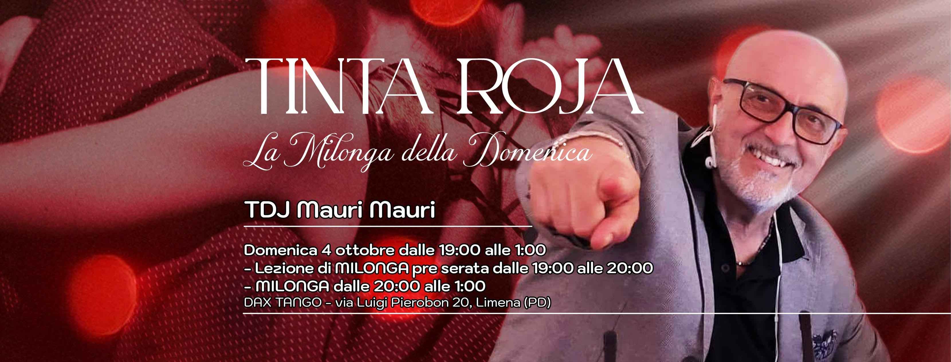 Tdj Mauri Mauri , Lezione Milonga, pizza e prima consumazione