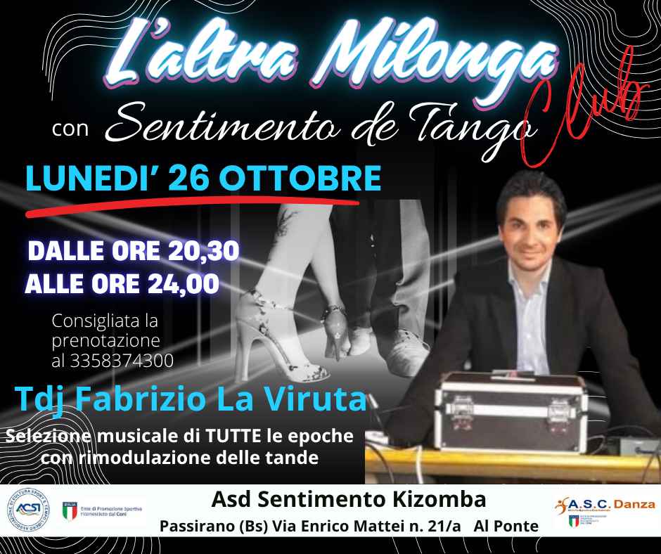 L'altra Milonga Club Con Sentimento De Tango Tdj Fabrizio La Viruta.