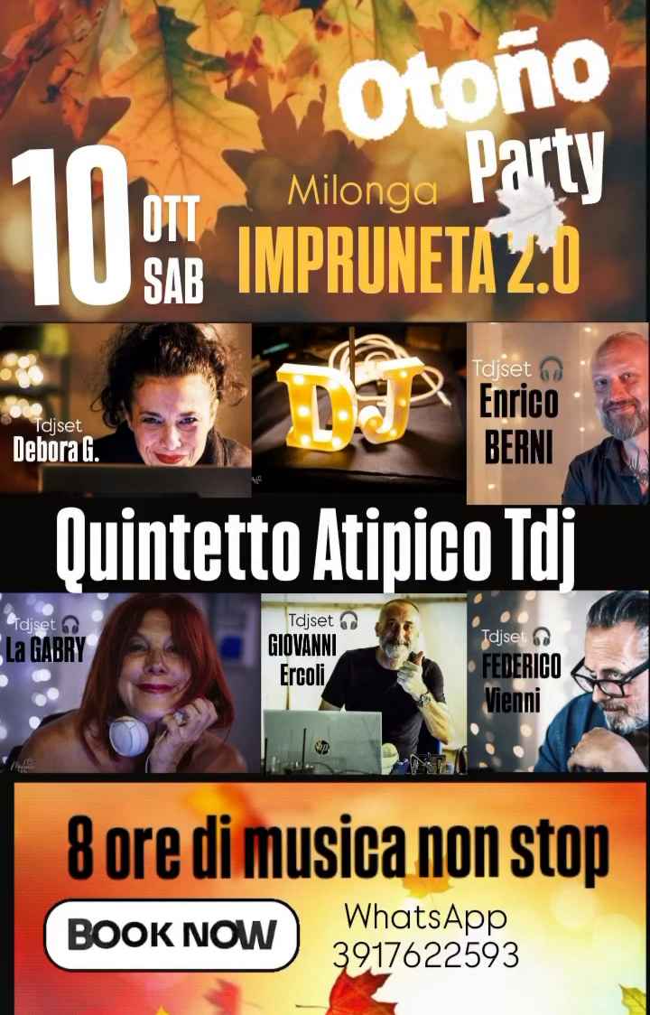 Impruneta 2.0xxl Otono Party con il fantastico Quintetto Atipico Tdj