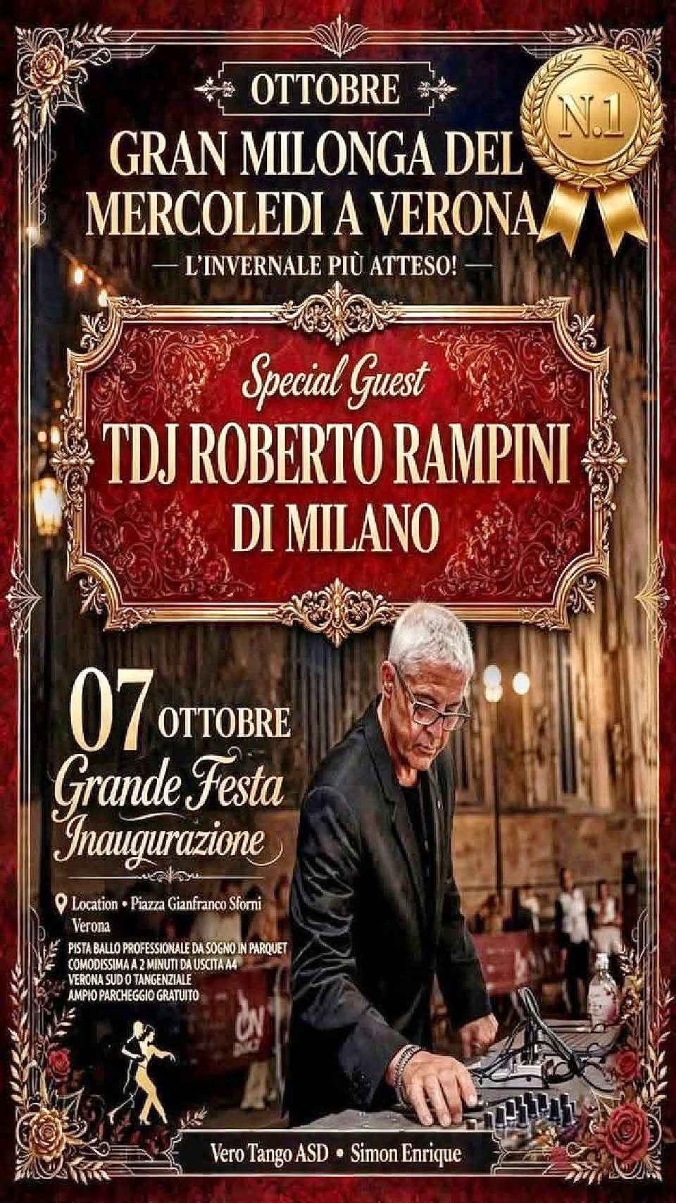 Inaugurazione milonga con Tdj Roberto Rampini Da Milano
