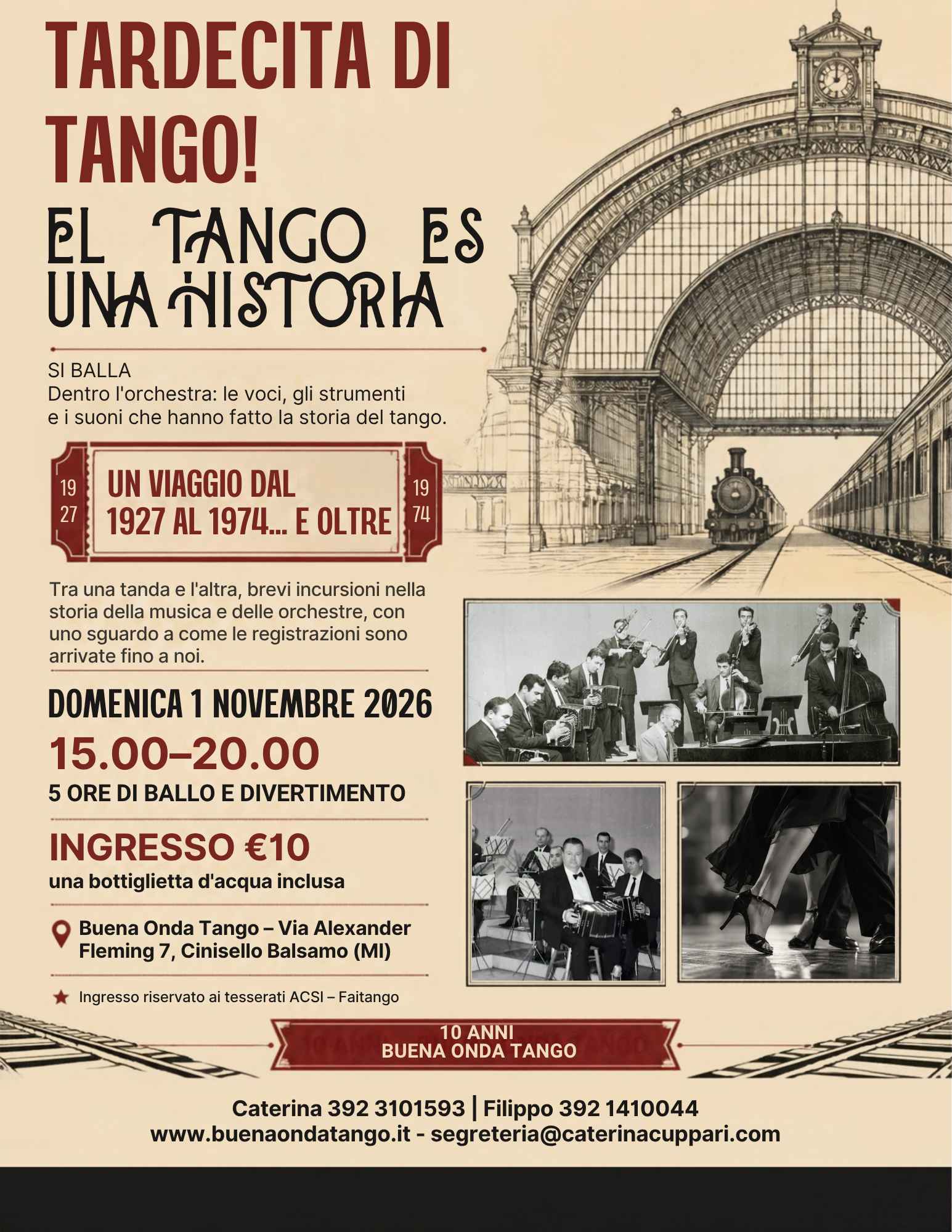 Tardecita di Buena Onda! "el Tango es una Historia" si balla dalle 15.00 alle 20.00