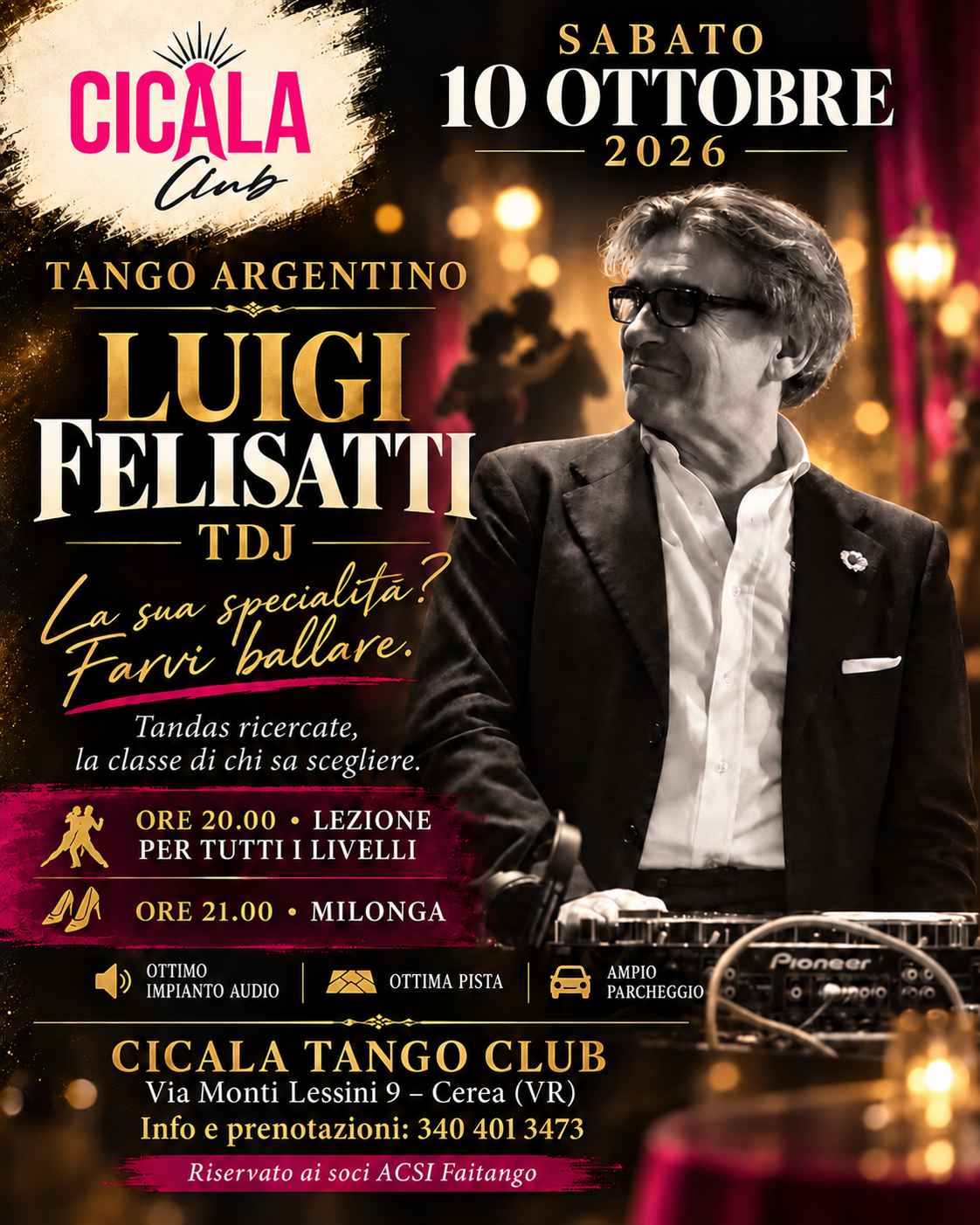 Luigi Felisatti Tdj – La classe in milonga | Cicala Tango Club