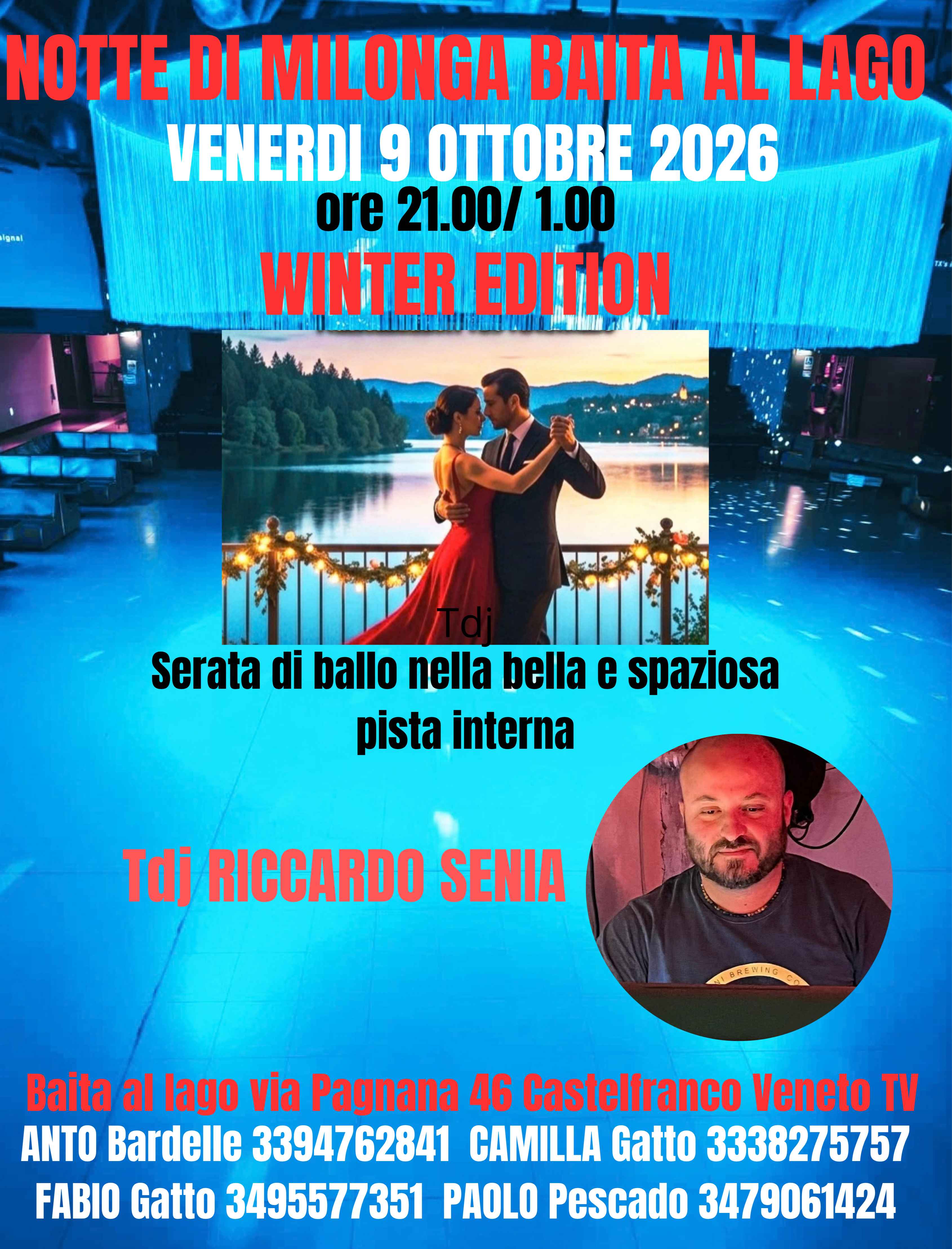 Milonga Baita al Lago Winter Edition: serata di ballo con Tdj Riccardo Senia