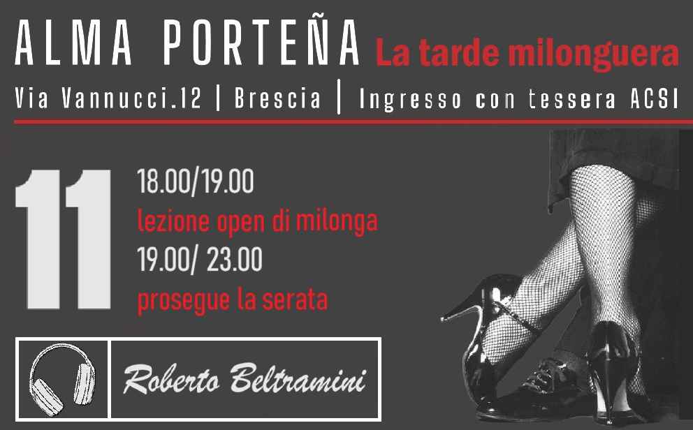 La tarde milonguera con lezione di Milonga aperta a tutti