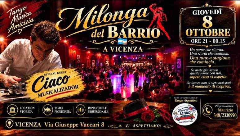 A Vicenza la Milonga del Barrio Special Guest Ciaco Tdj