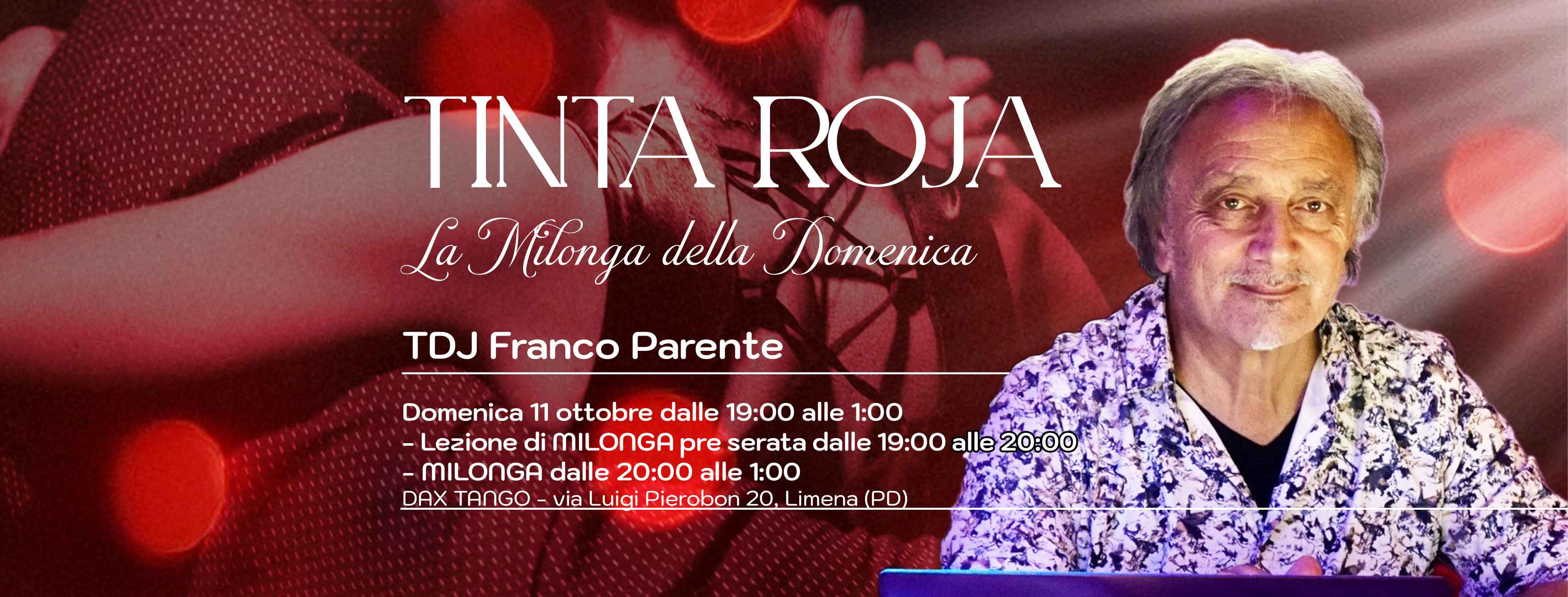 Milonga Tdj Franco Parente, Lezione Milonga, pizza e prima consumazione