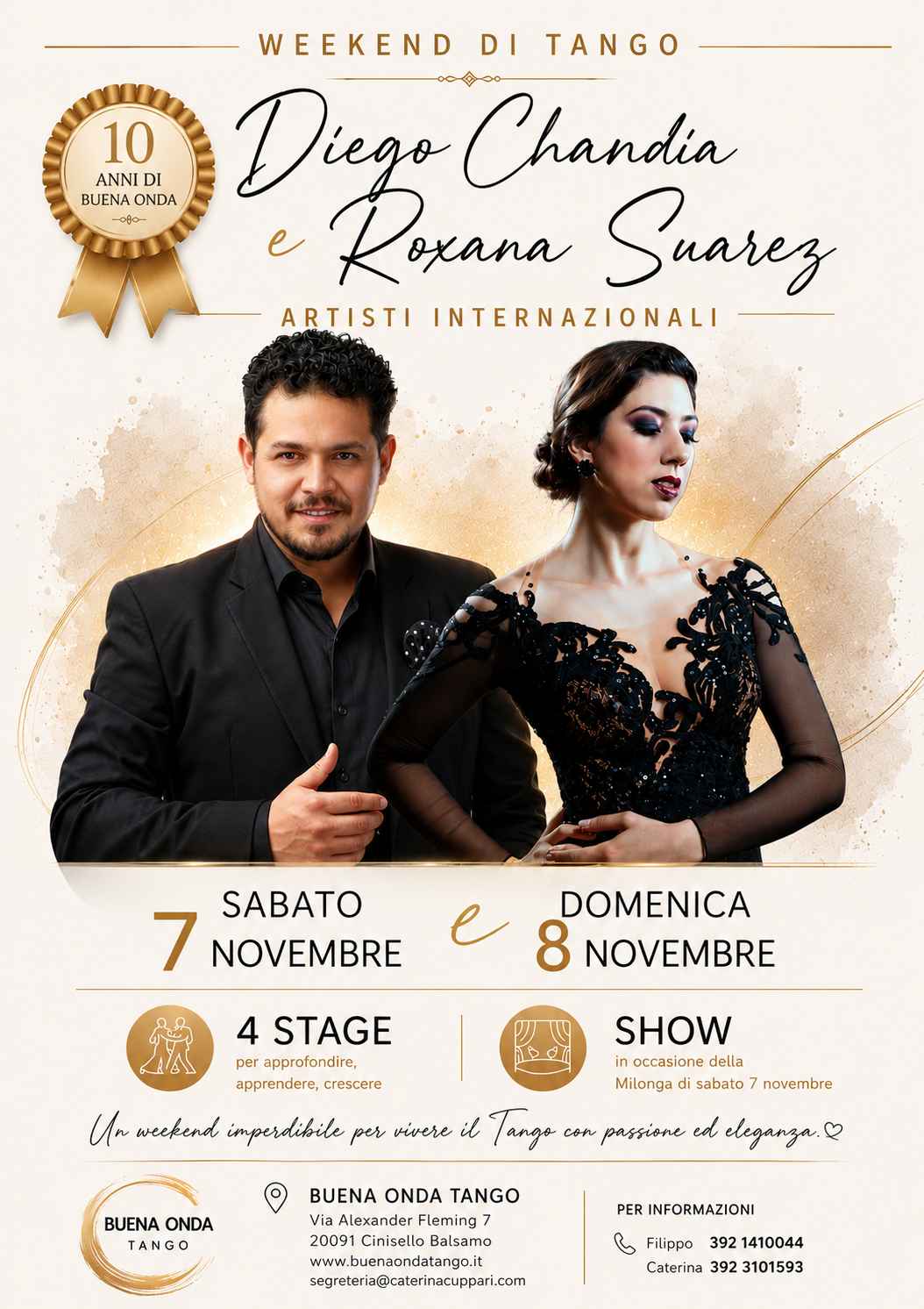 Gran Noche de Tango con lo show di Diego Luciano Chandia e Roxana Suarez