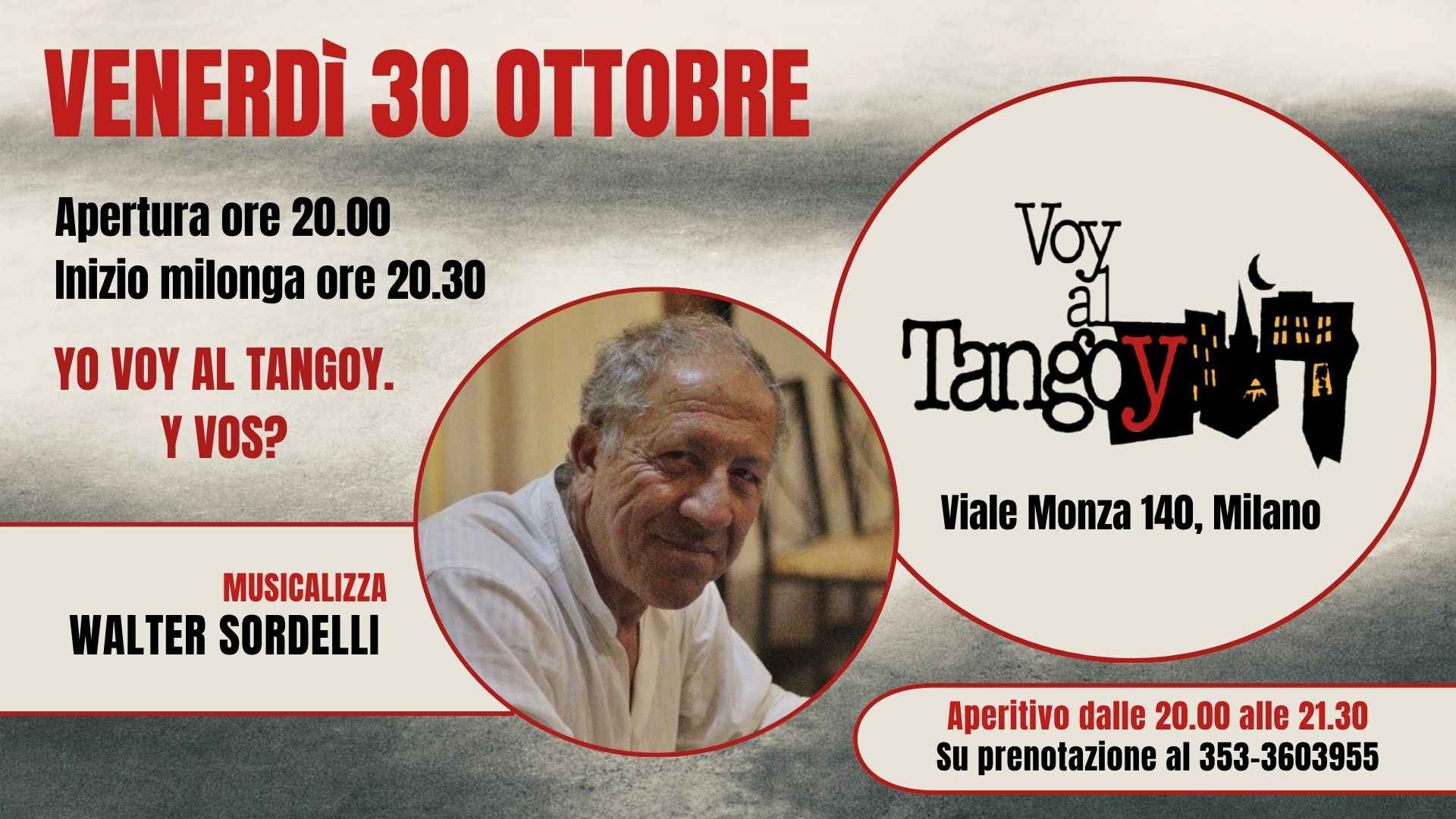 Voy al Tangoy - La Milonga del Venerdì - Tdj Walter Sordelli