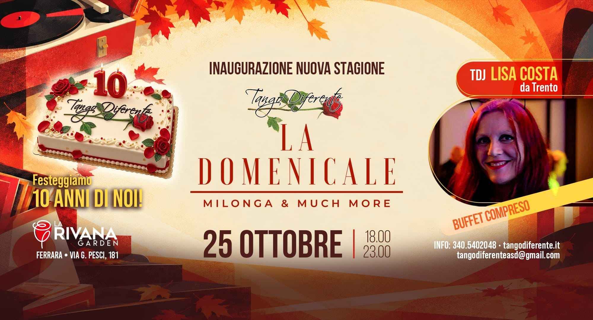 Grande Inaugurazione "la Domenicale" a Ferrara con Tdj Lisa Costa