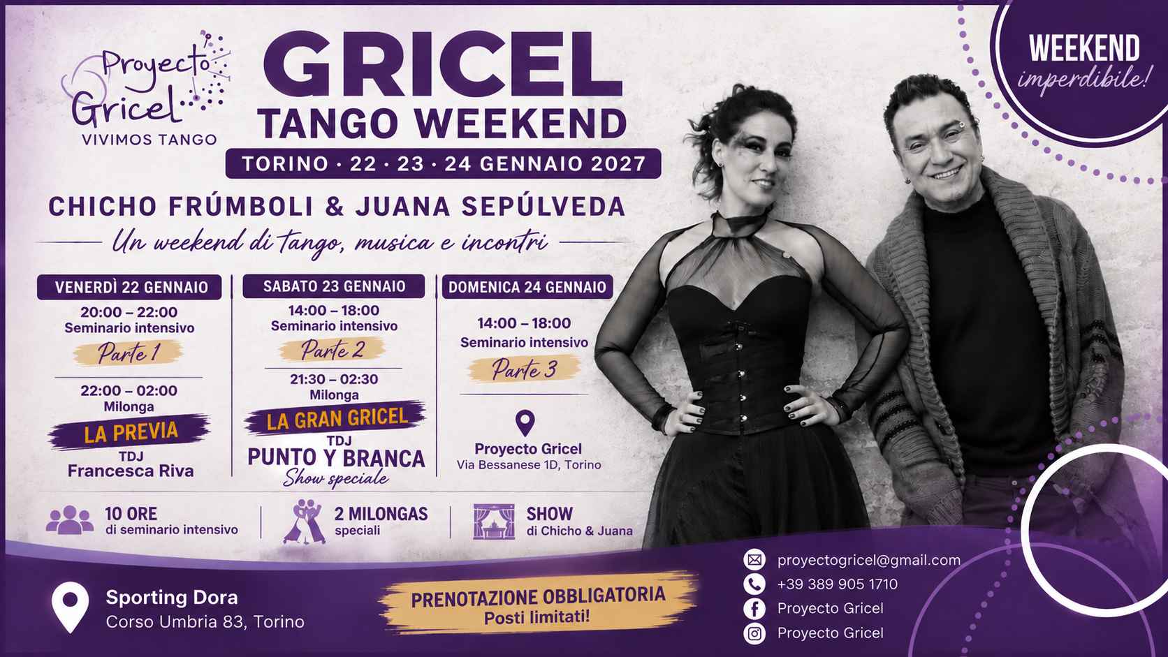 Gricel Tango Weekend 2027"la Previa " Milonga