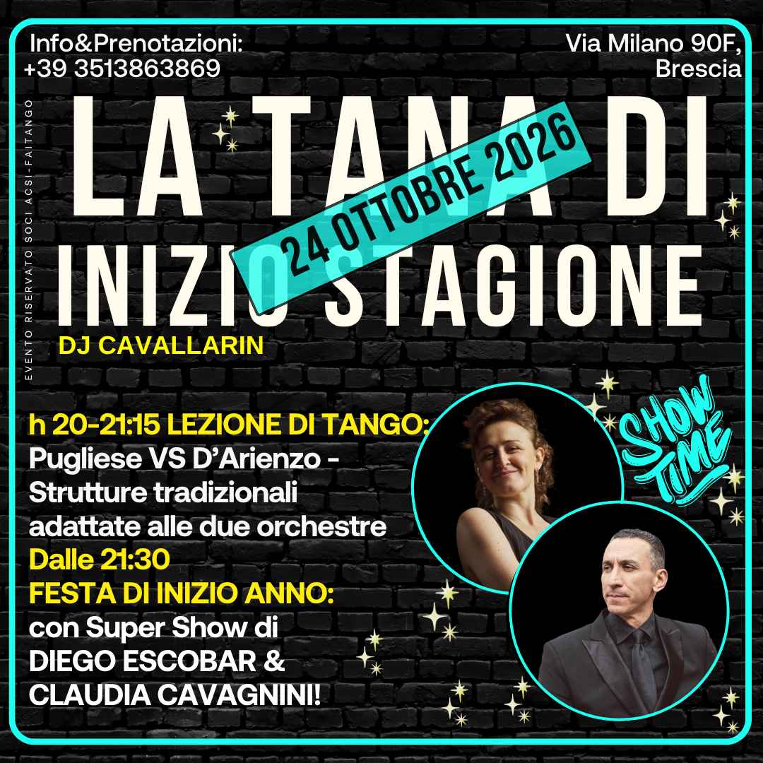 La Tana del Tango con Nadide Ece Somer e Marco Nodari dj Giorgio