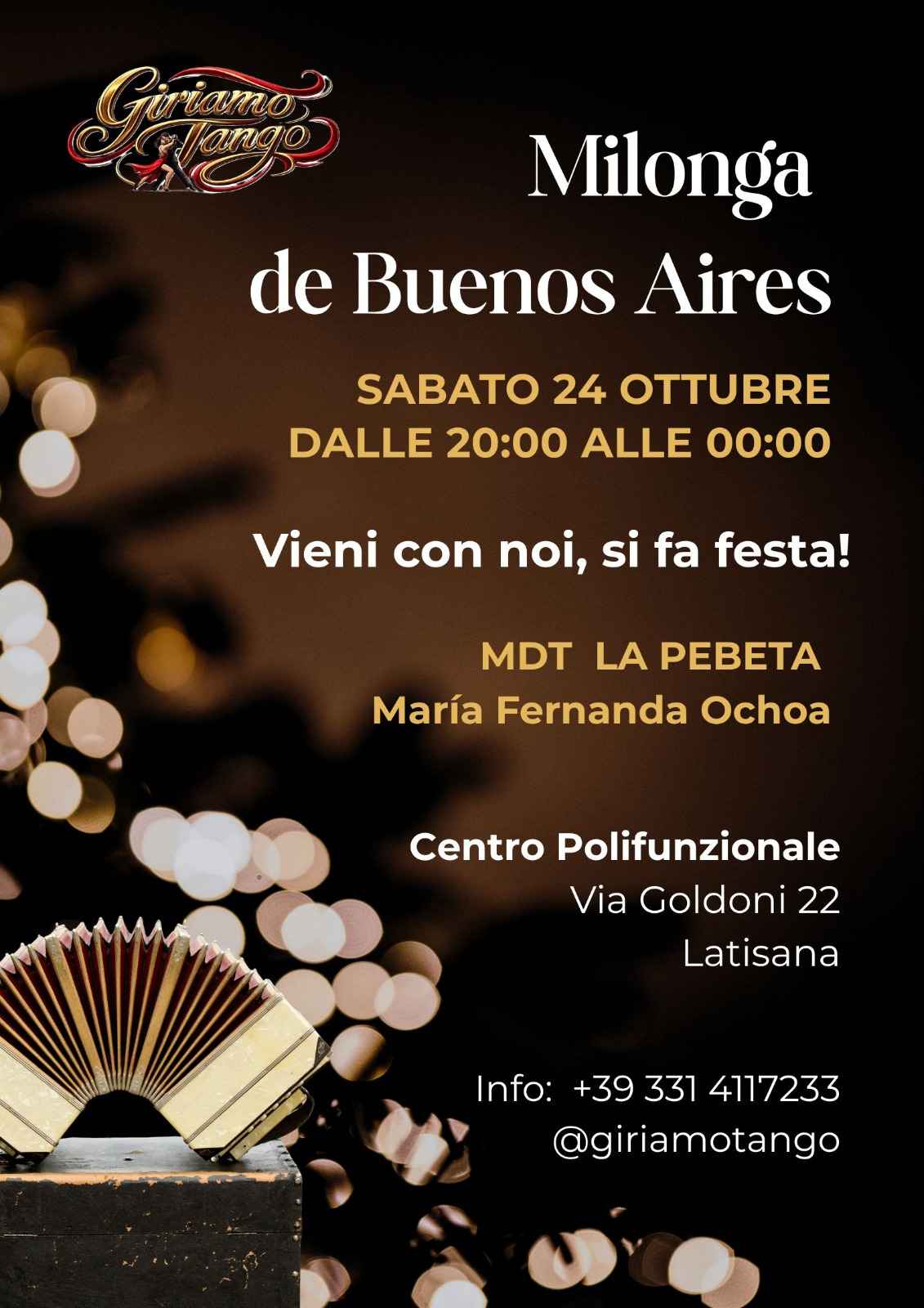 Milonga De Buenos Aires" A Latisana - Mdt "la Pebeta" Maria Fernanda Ochoa