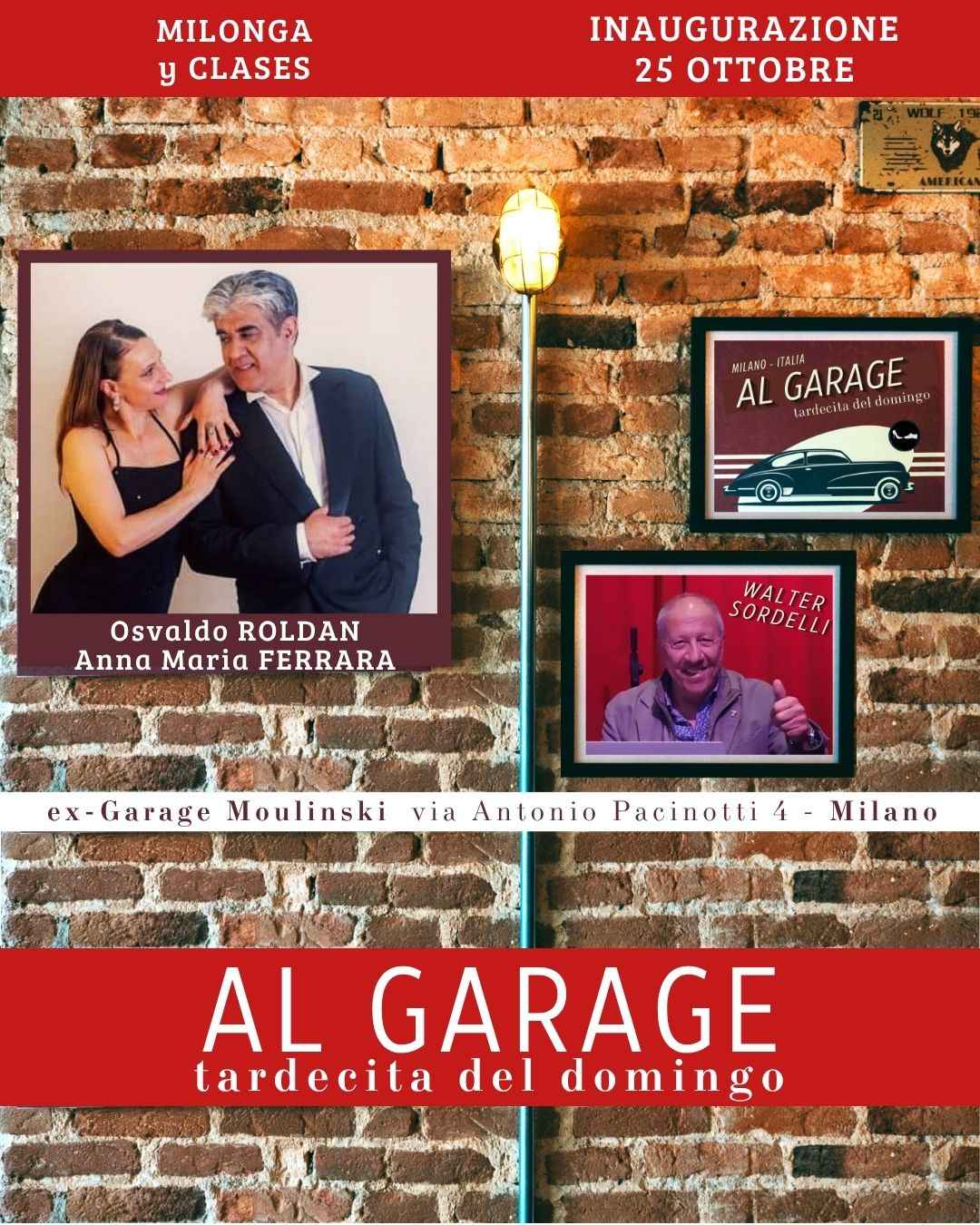 Inaugurazione Al Garage, tardecita del domingo