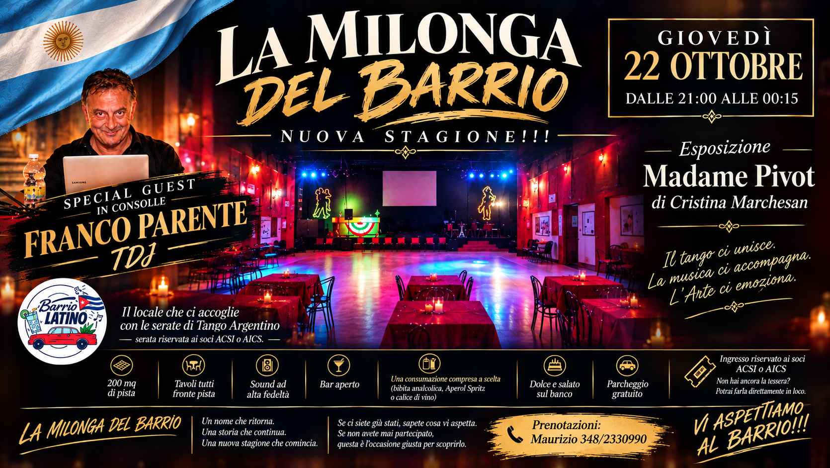 A Vicenza la Milonga del Barrio con un Special Guest in consolle Franco Parente