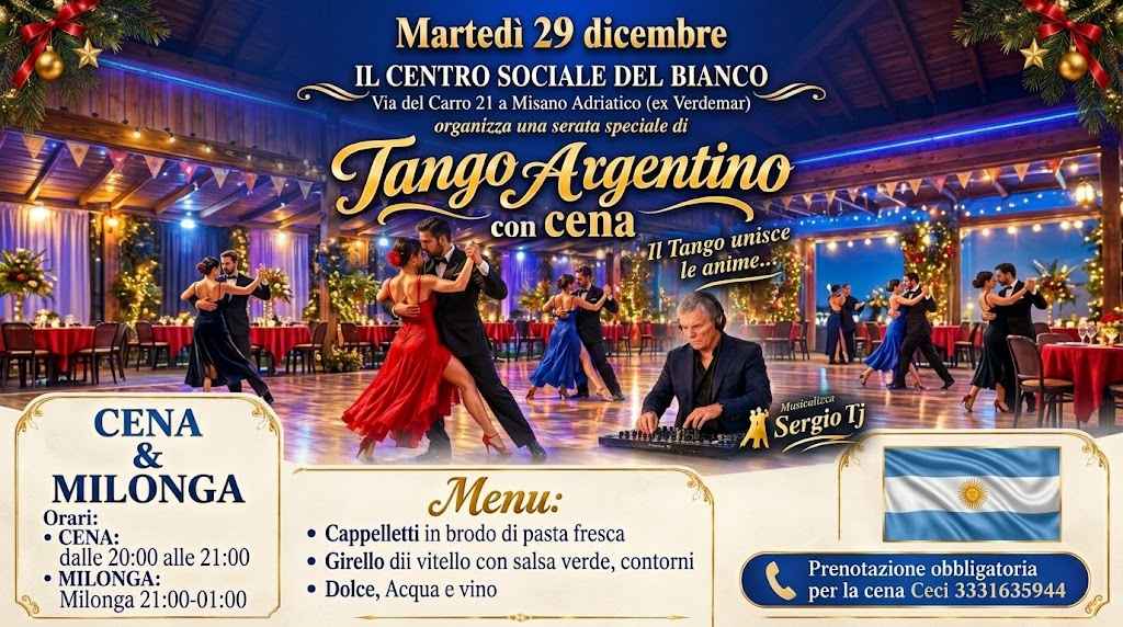 Milonga con Cena al Centro Sociale Del Bianco