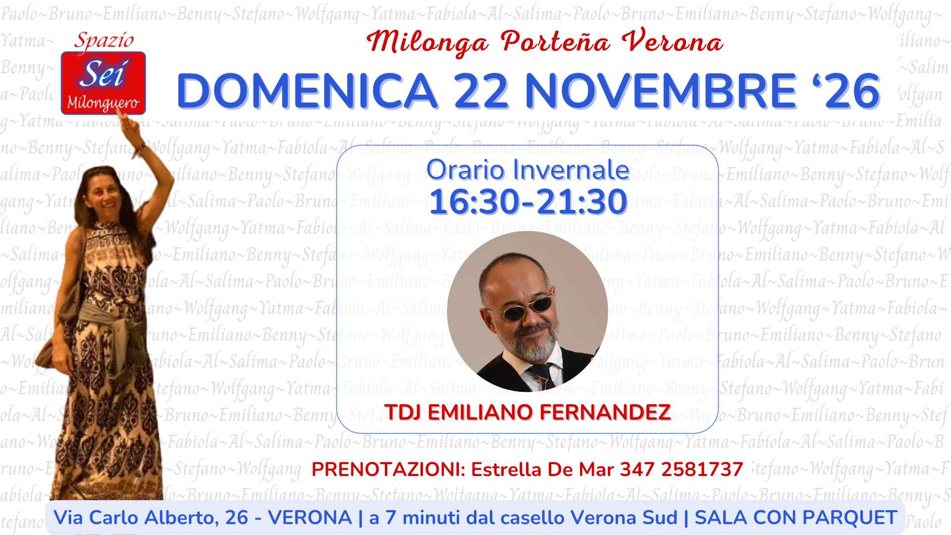 Spazio Sei Milonguero - Milonga con Dj Emiliano Fernandez