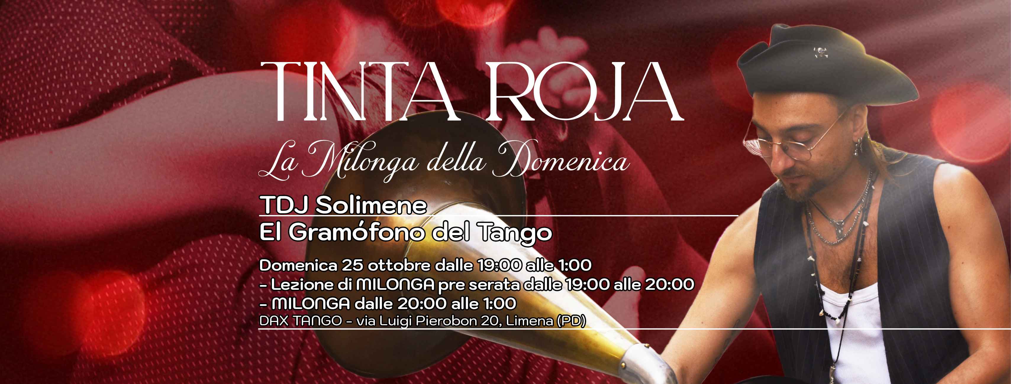 Milonga Tinta Roja ,tdj Solimene , pizza consumazione e Stand Scarpe Tinta Roja