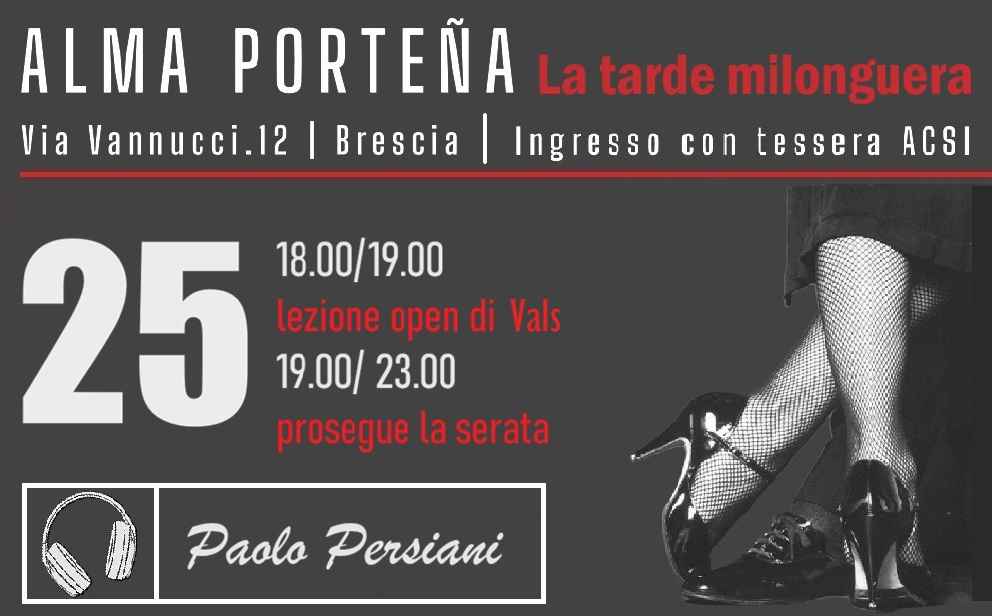 La tarde milonguera con lezione di Milonga aperta a tutti