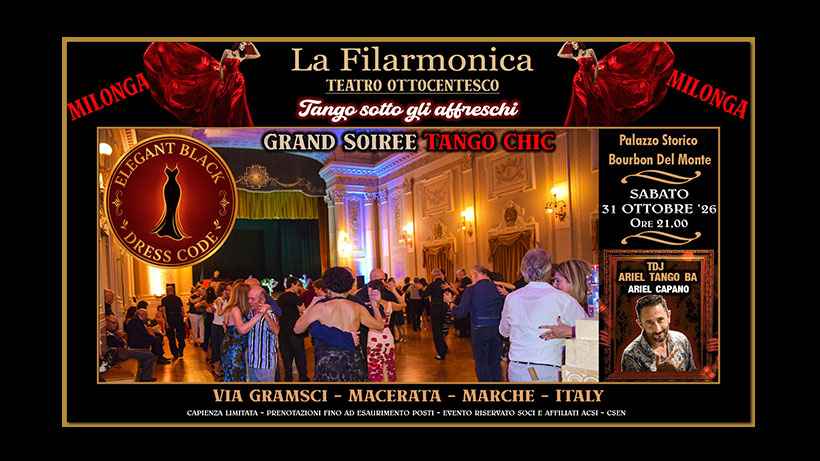 La Filarmonica Gran Soirée Milonga al Teatro Ottocentesco della Filarmonica di Macerata
