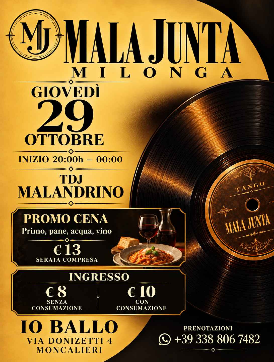 Milonga Mala Junta a Torino ogni giovedi dalle 20:00