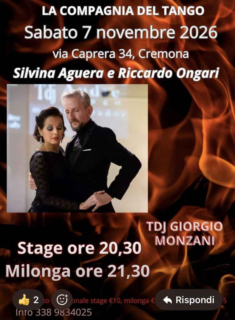Cdeltango Cr: Stage e Milonga con Silvina y Riccardo