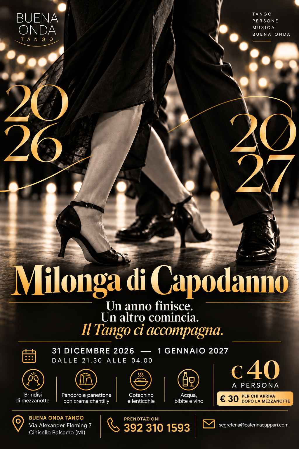 Dicembre 2026 | 1 gennaio 2027! Capodanno con Buena Onda Tango