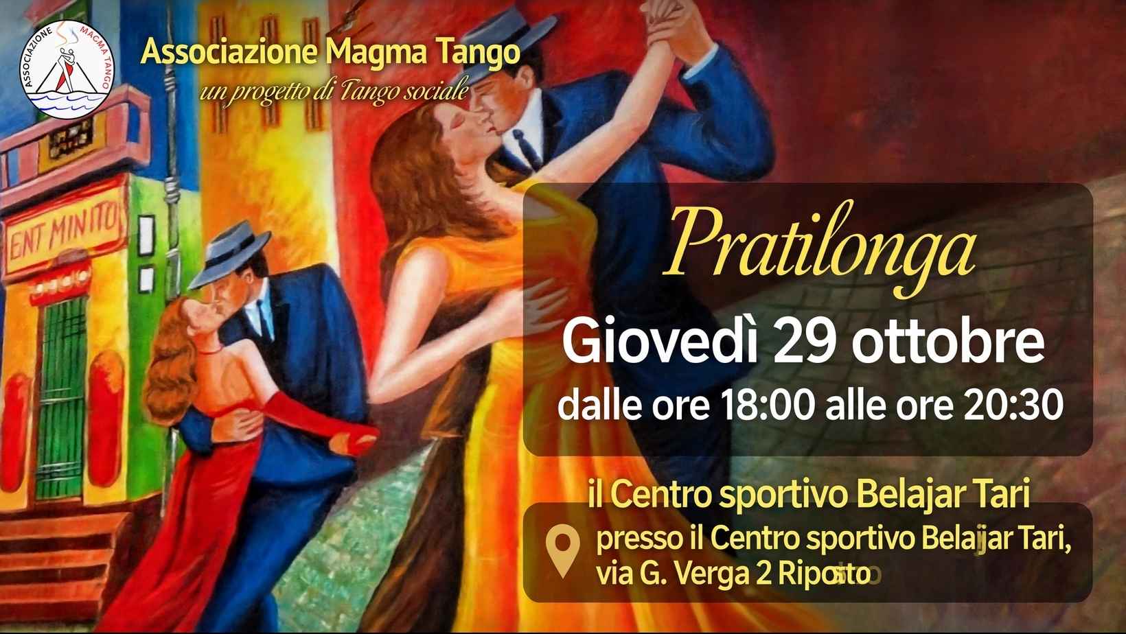 Giovedì 29 ottobre Pratilonga a Riposto (Ct)