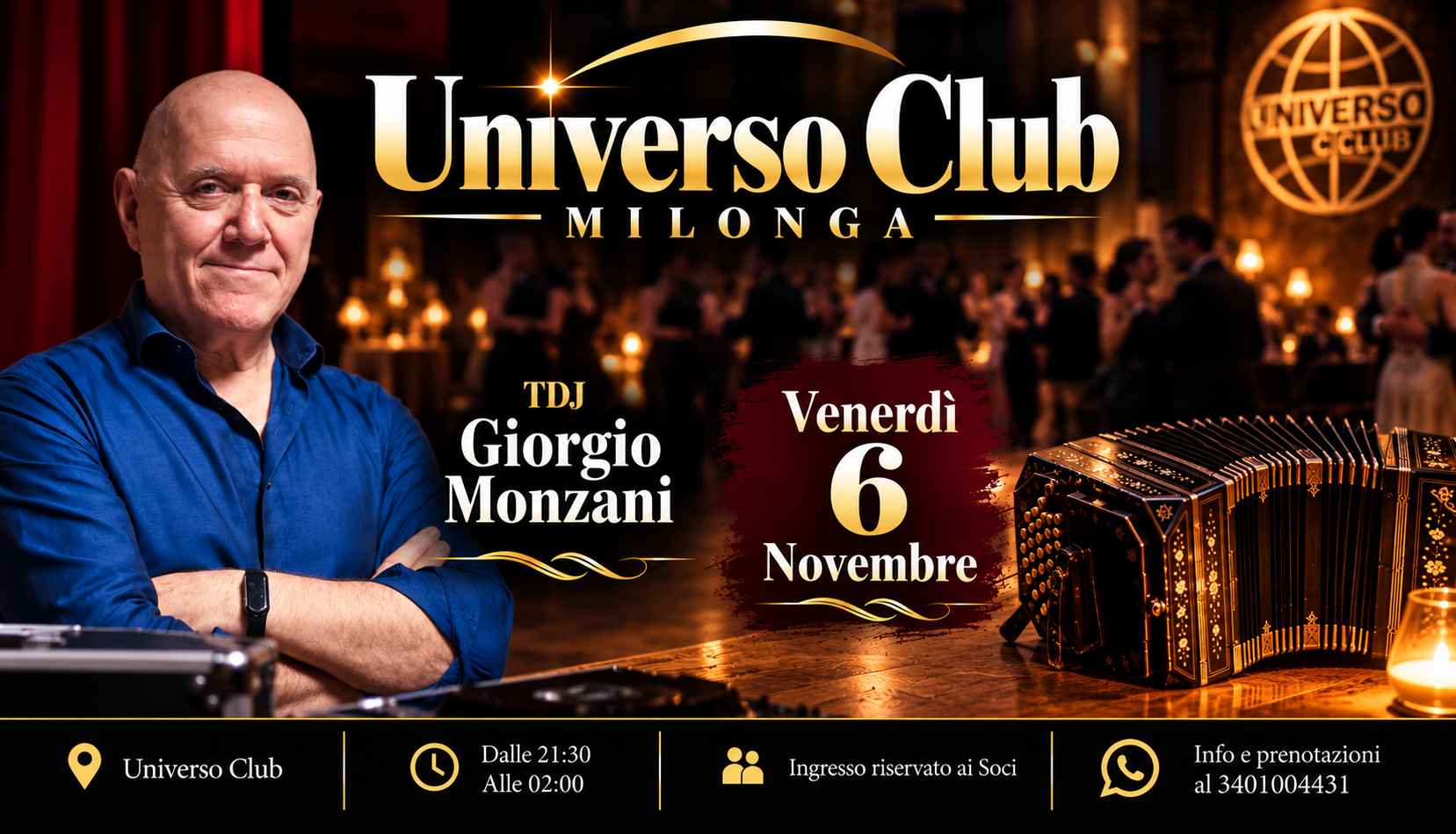 Universo Club Milonga con Giorgio Monzani tdj