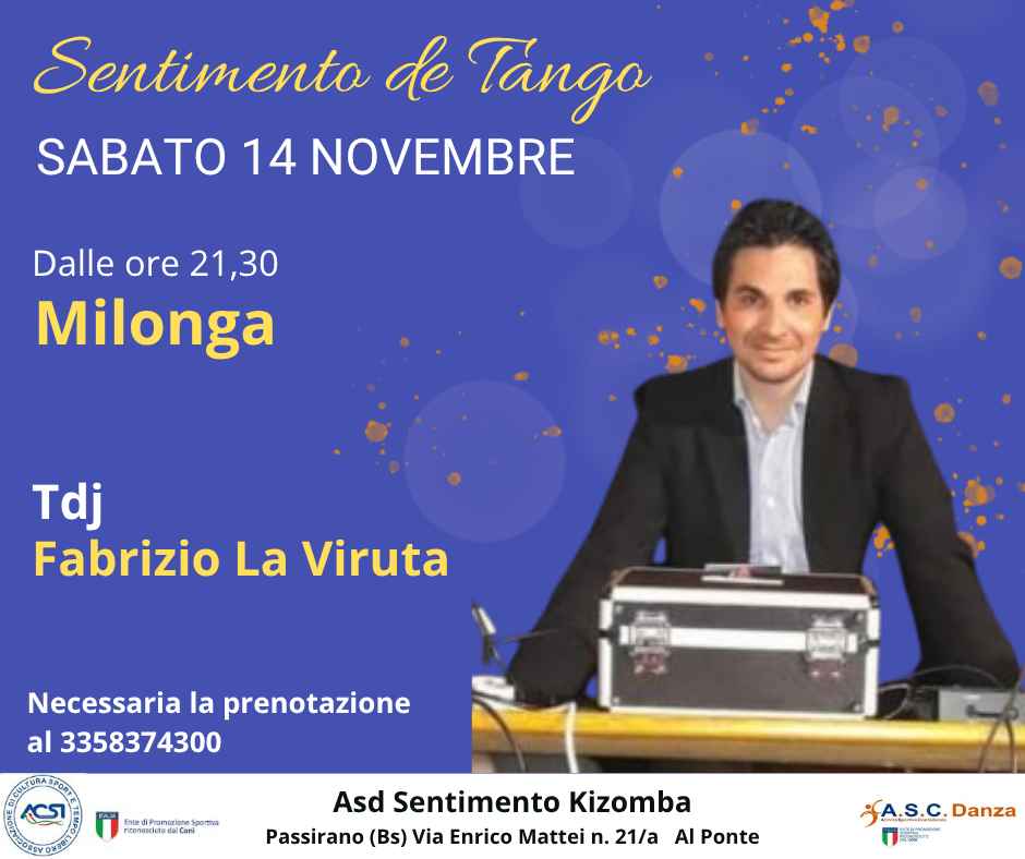 Milonga Sentimento De Tango con Tdj Fabrizio la Viruta